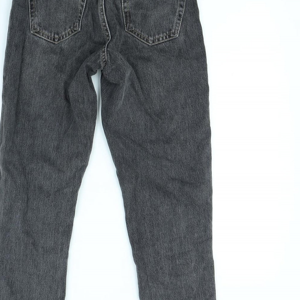 Topshop Womens Black   Mom Jeans Size 25 in L28 in