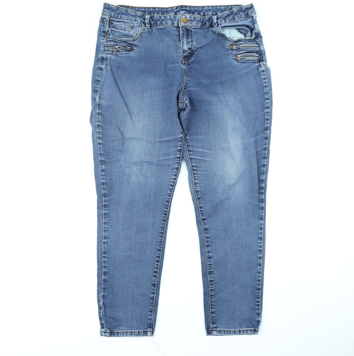 Preworn Womens Blue Skinny Jeans Size 34 in L28 in