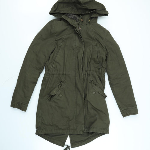 H&M Womens Green   Rain Coat Coat Size 6
