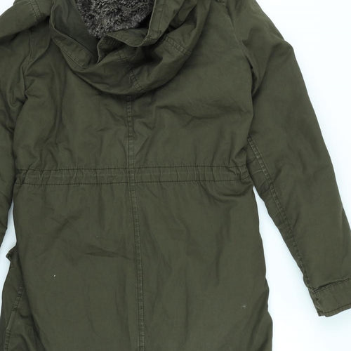 H&M Womens Green   Rain Coat Coat Size 6