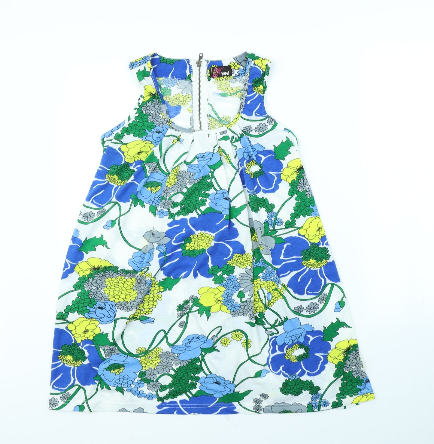 Yumi Womens White Floral  Mini  Size S