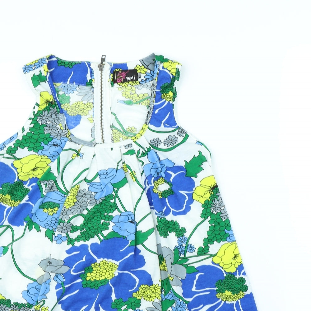 Yumi Womens White Floral  Mini  Size S