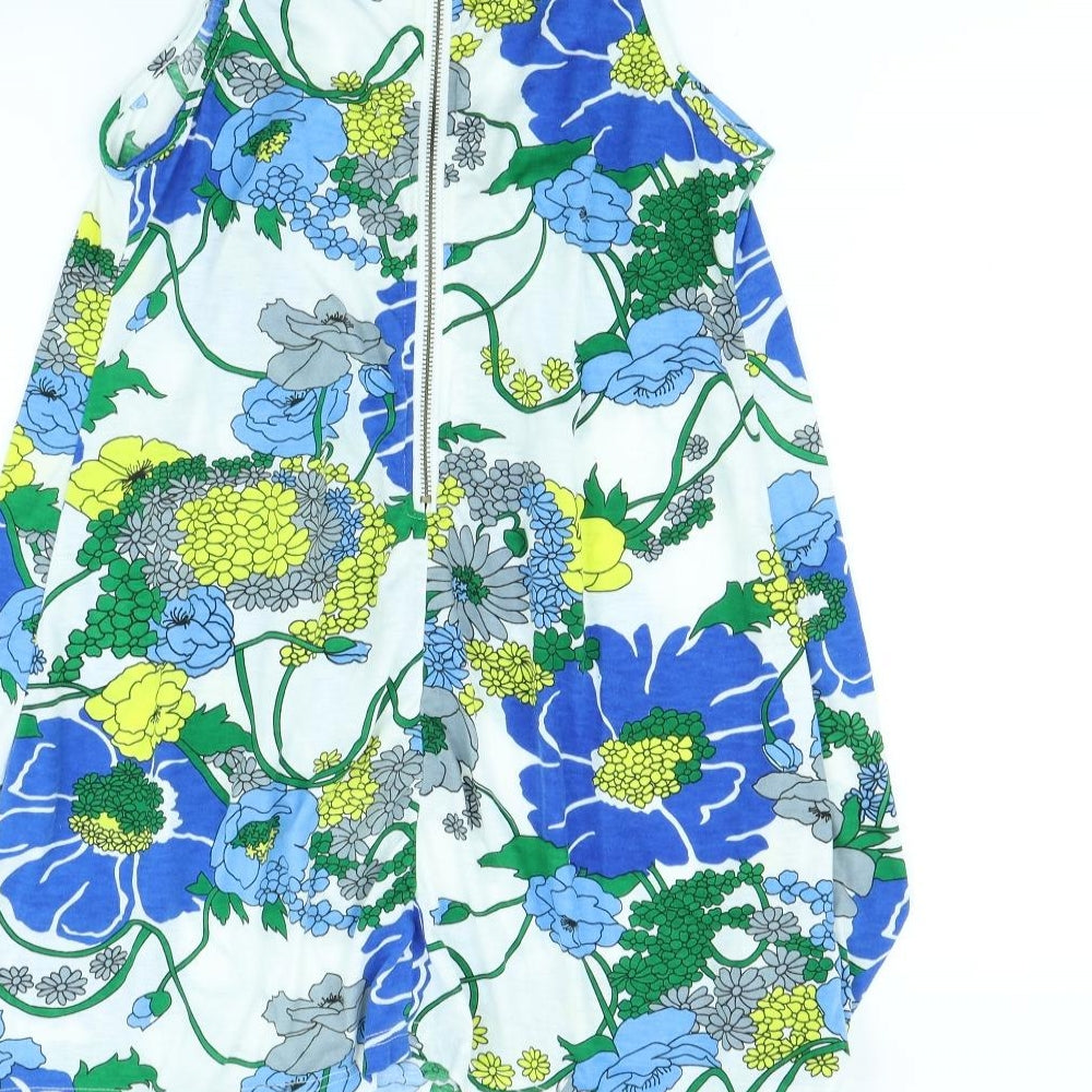 Yumi Womens White Floral  Mini  Size S