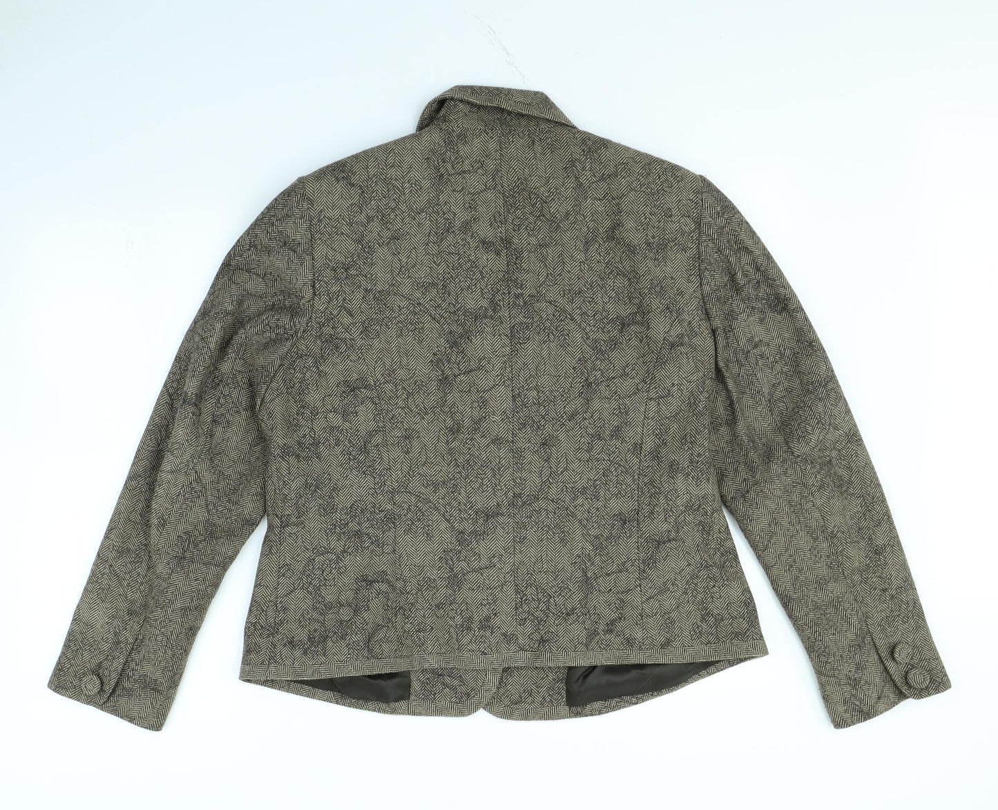 Roman Womens Brown Herringbone  Jacket  Size 18  - shoulder pads
