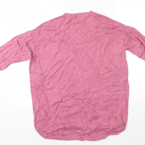 Target Womens Pink Polka Dot Knit Pullover Jumper Size L