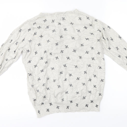 Atmosphere Womens Grey Animal Print  Top Pyjama Top Size 10  - cropped, bumblebee