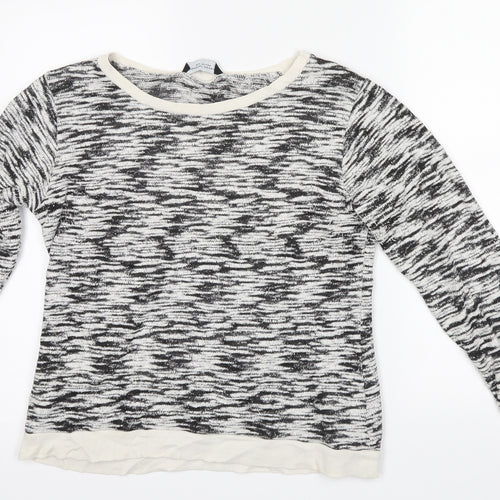 Dorothy Perkins Womens White Striped Knit Pullover Jumper Size 14