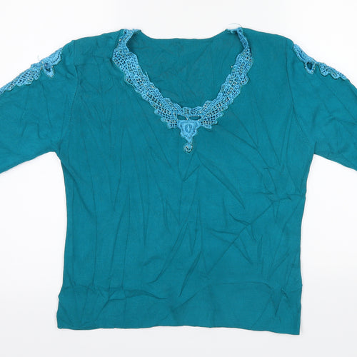 Roman Originals Womens Blue   Basic Blouse Size S