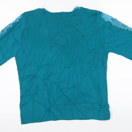 Roman Originals Womens Blue   Basic Blouse Size S