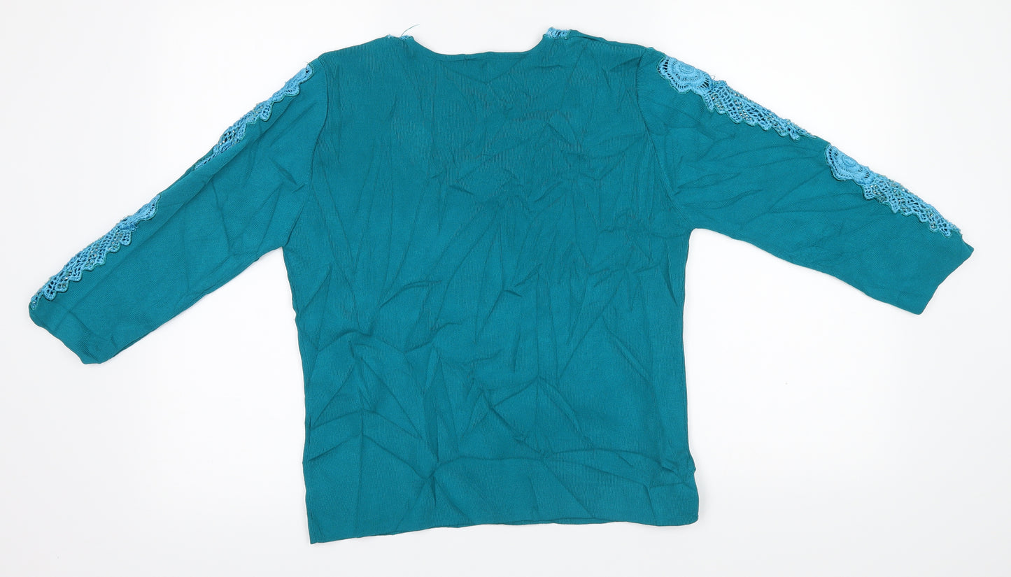 Roman Originals Womens Blue   Basic Blouse Size S