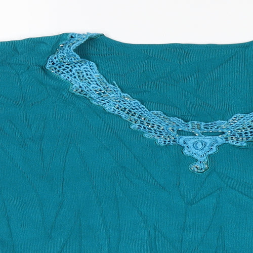 Roman Originals Womens Blue   Basic Blouse Size S