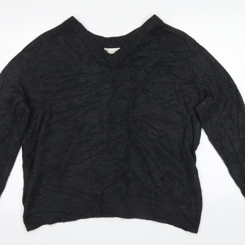 H&M Mens Black  Knit Pullover Jumper Size S