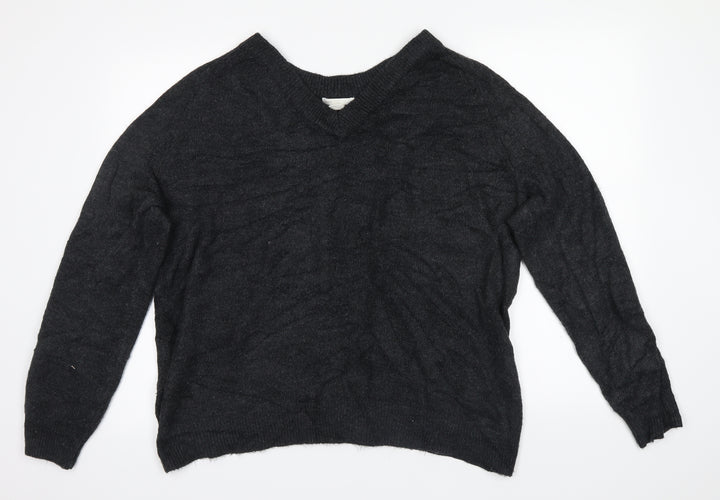 H&M Mens Black Knit Pullover Jumper Size S