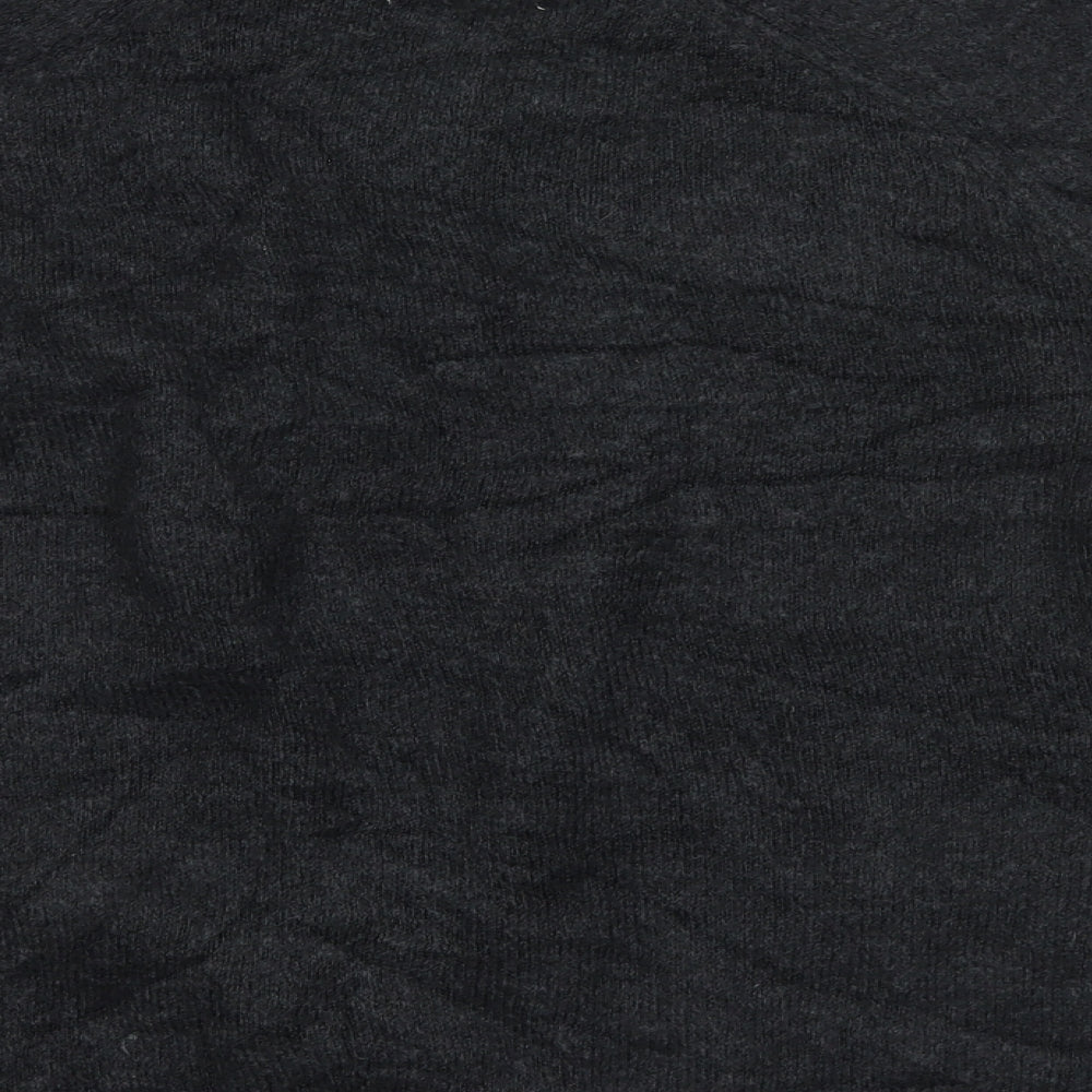 H&M Mens Black  Knit Pullover Jumper Size S