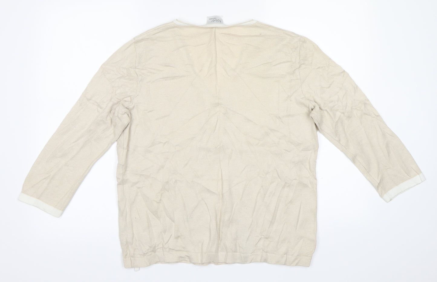 faber Womens Beige   Basic Blouse Size 12