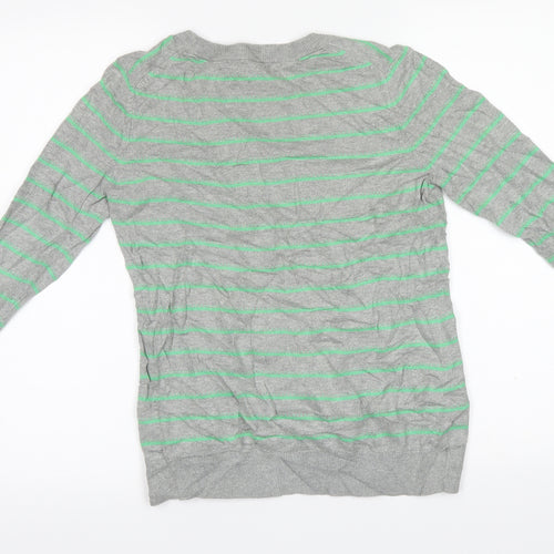 Gap Mens Grey Striped Knit Pullover Jumper Size S