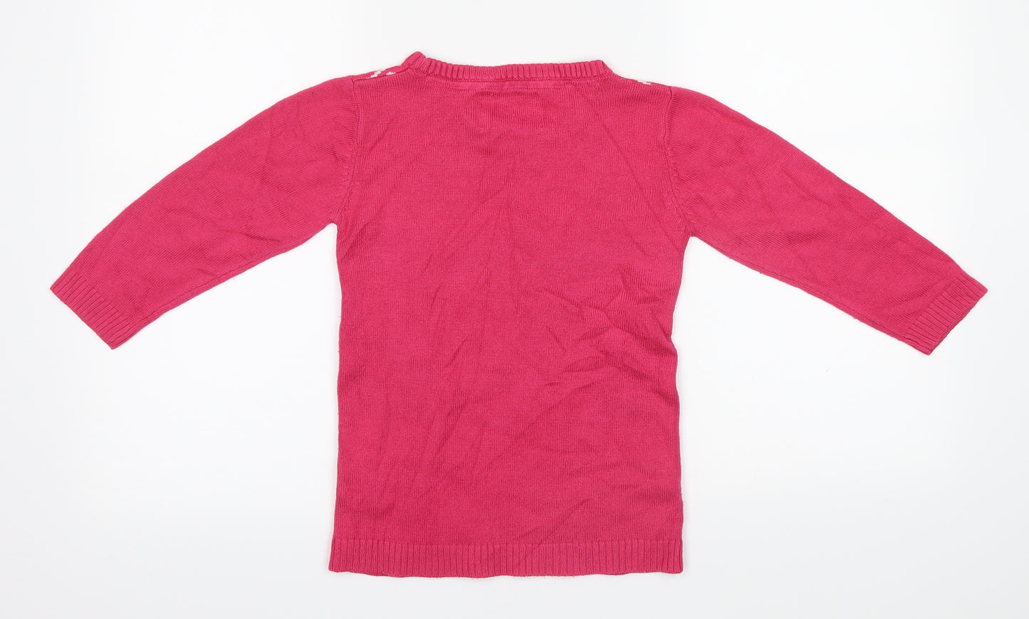 Young Dimension Girls Pink   Pullover Jumper Size 5-6 Years  - Christmas