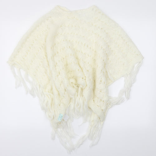 Preworn Womens Ivory   Kimono Poncho One Size