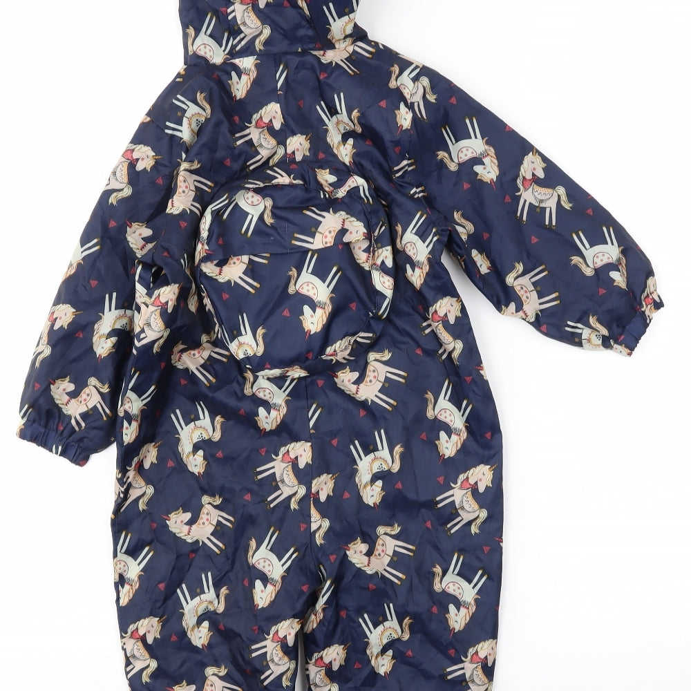 Nutmeg Baby Blue   Rain Coat Poncho Size 18-24 Months
