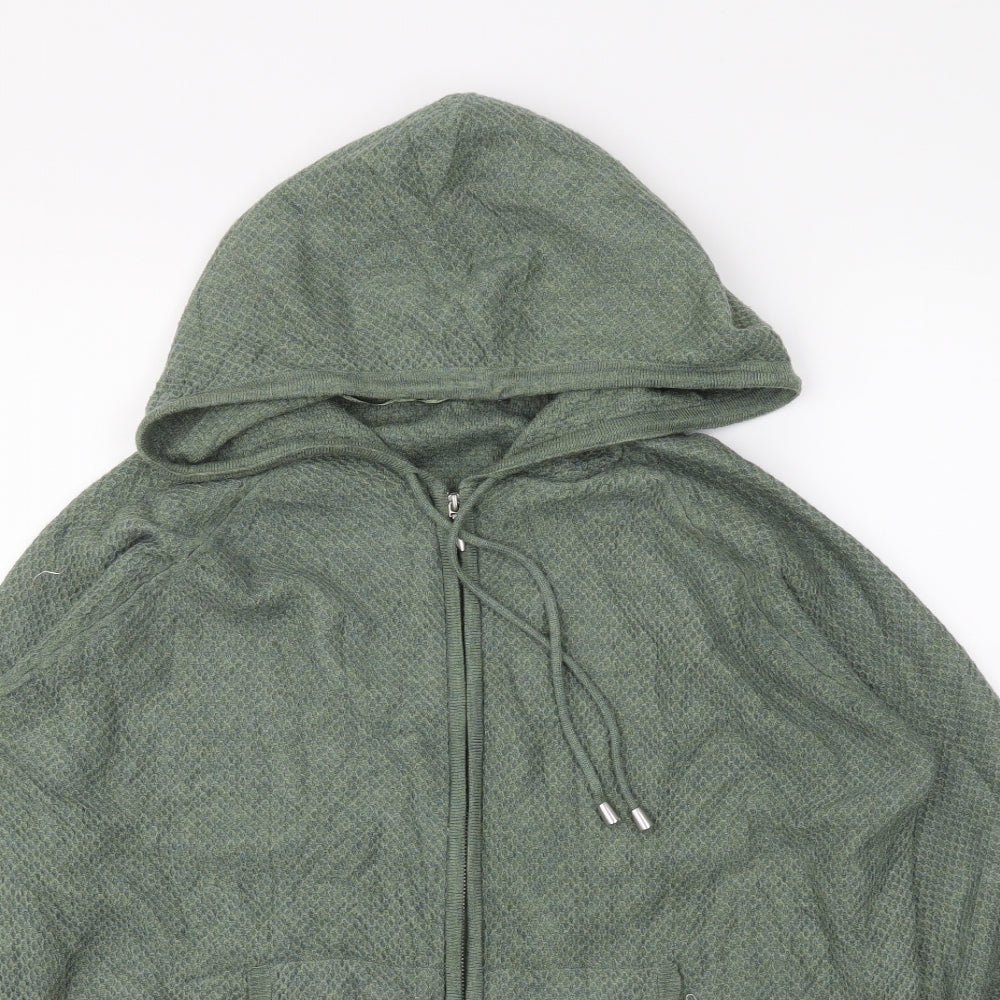 M&S Womens Green   Full Zip Hoodie Size M