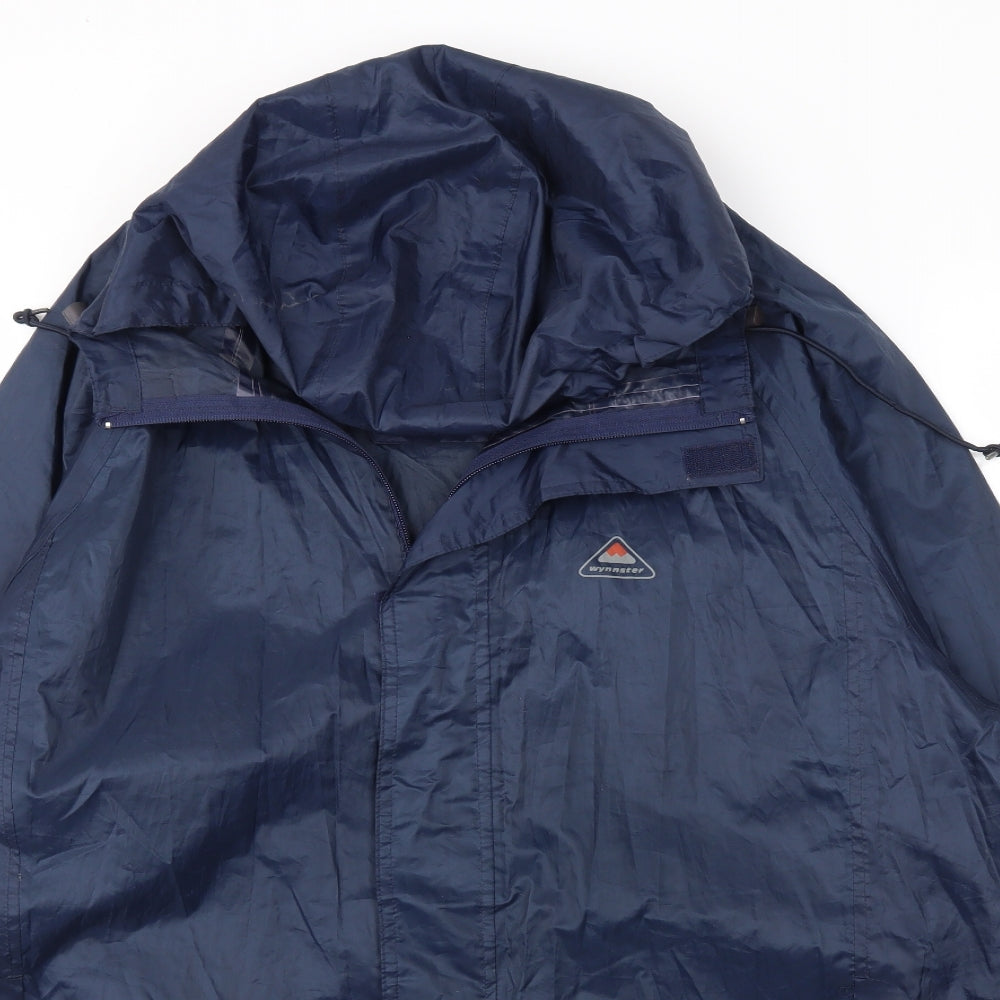 Wynnster Mens Blue   Rain Coat Jacket Size L