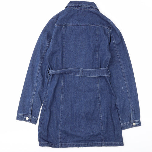PRETTYLITTLETHING Womens Blue  Denim Jacket Dress  Size 10  - .