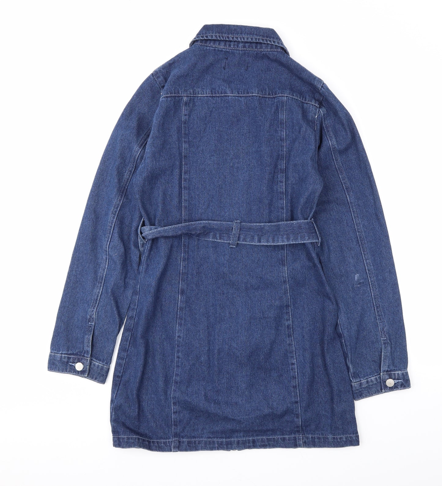 PRETTYLITTLETHING Womens Blue  Denim Jacket Dress  Size 10  - .