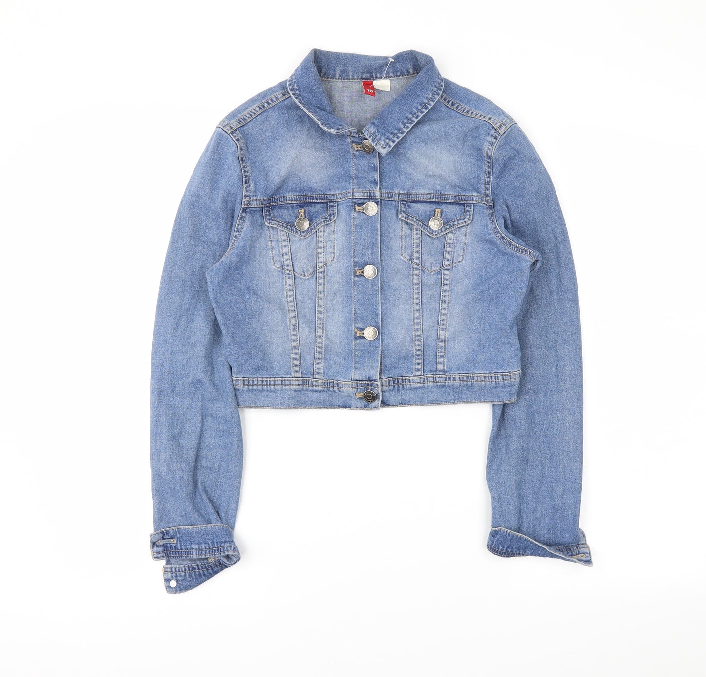 H&M Womens Beige  Denim Jacket  Size 10