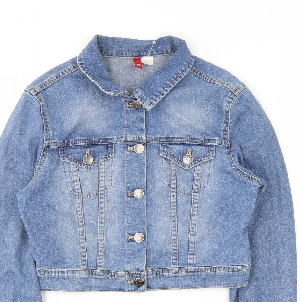 H&M Womens Beige  Denim Jacket  Size 10