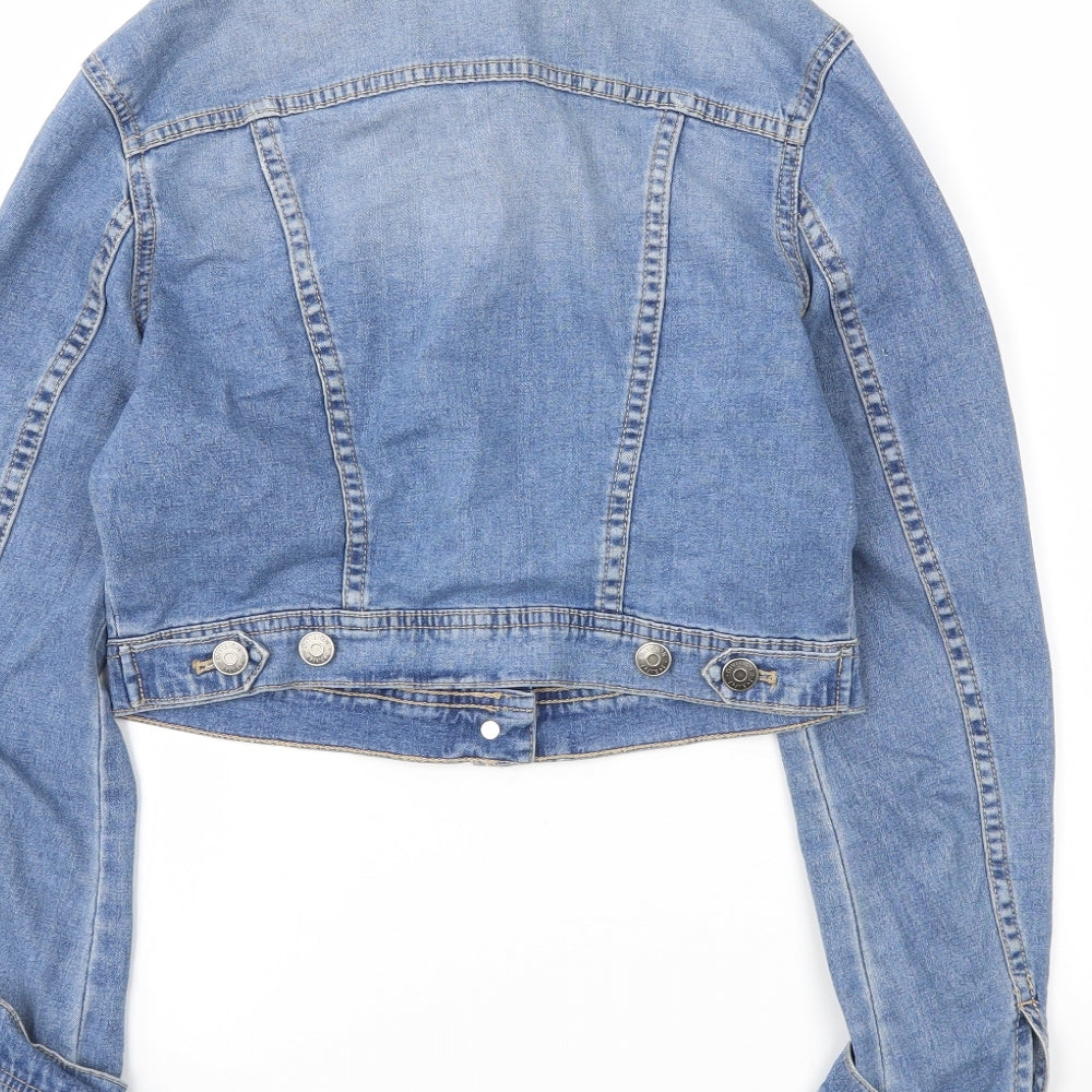 H&M Womens Beige  Denim Jacket  Size 10