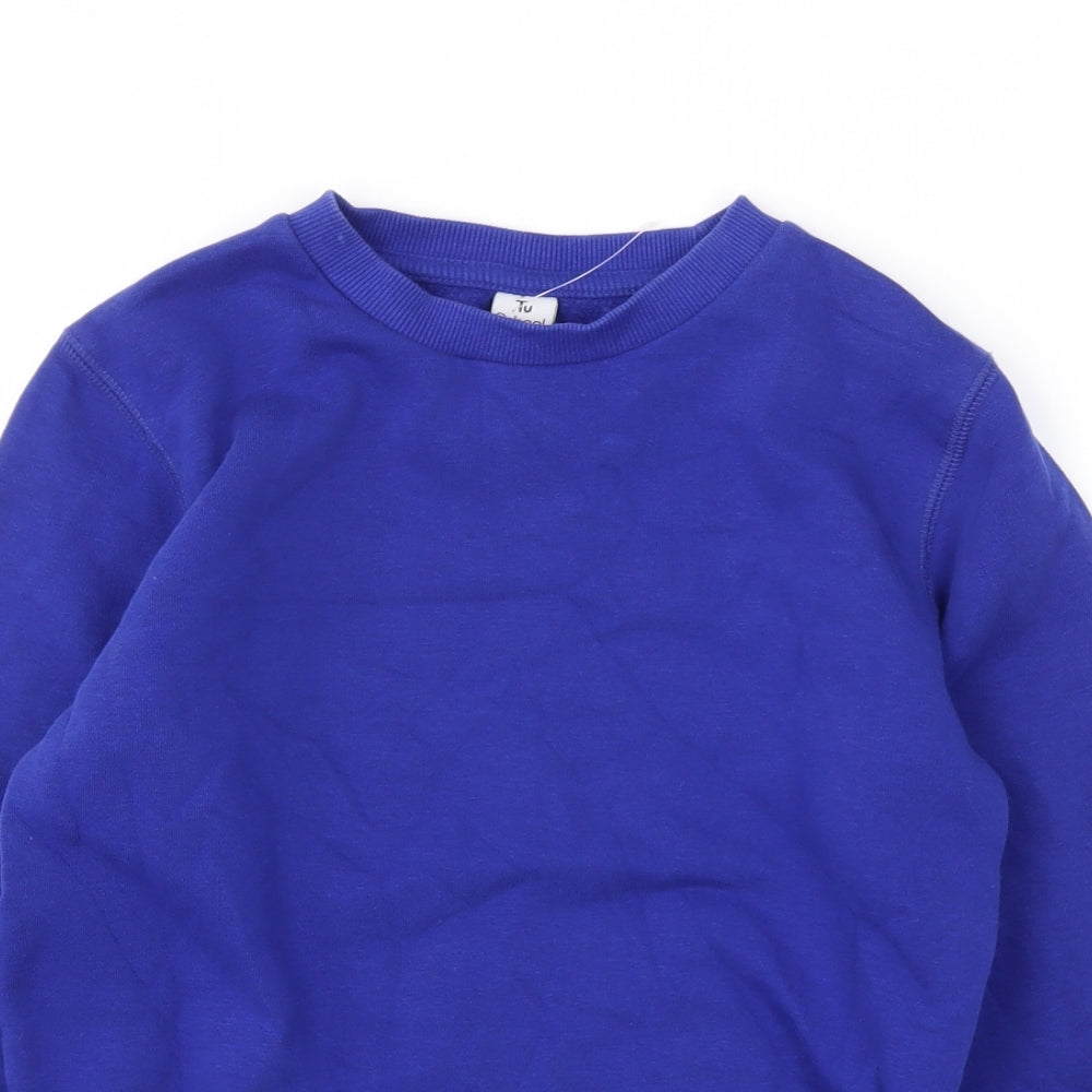 TU Boys Blue   Pullover Sweatshirt Size 7 Years