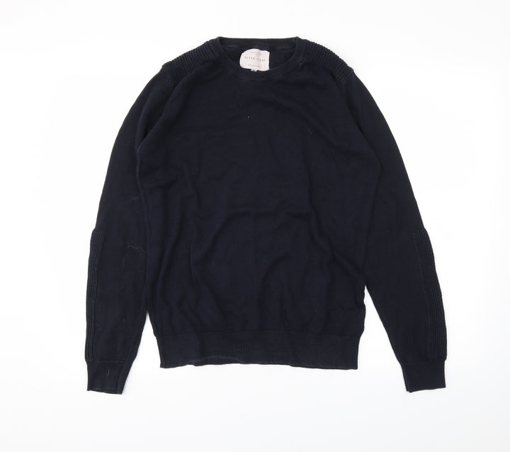 River Island Mens Blue Pullover Jumper Size S