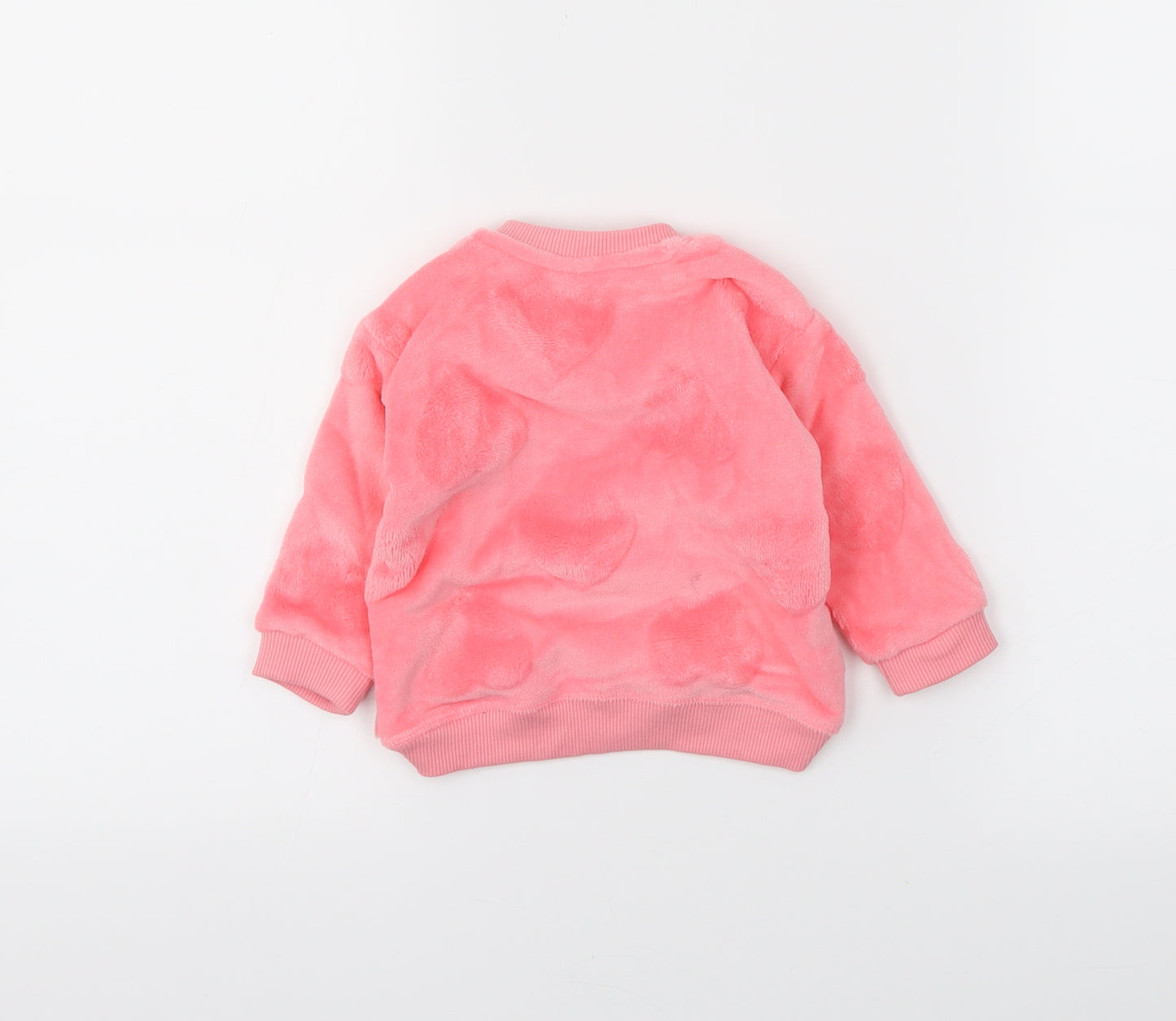 H&M Girls Pink   Pullover Jumper Size 6-9 Months