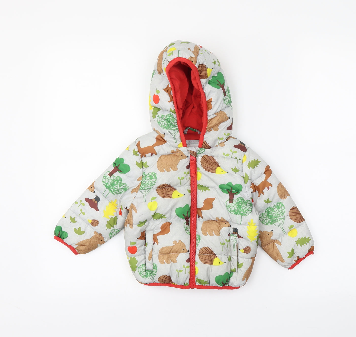 M&S Baby Grey   Puffer Jacket Coat Size 12-18 Months
