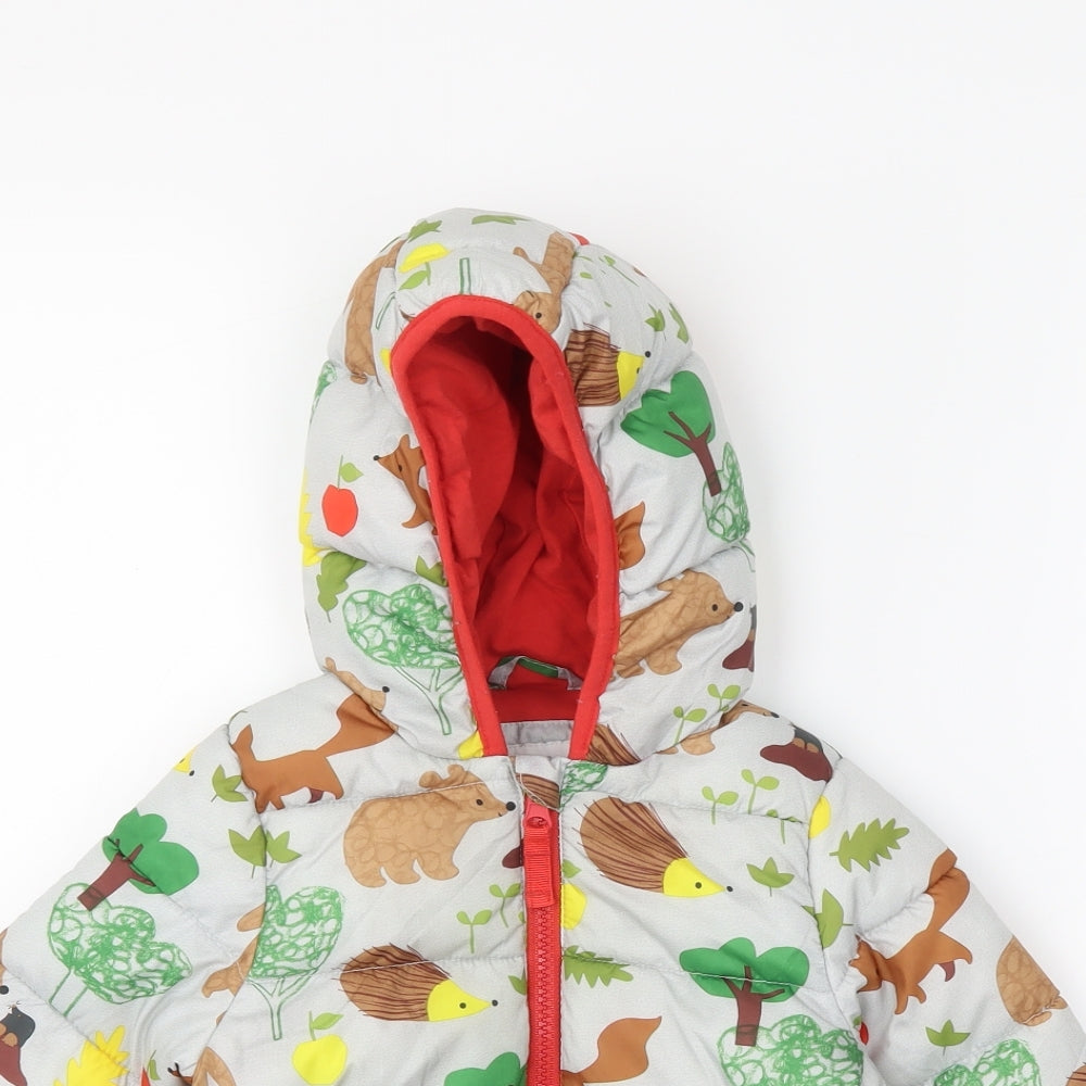 M&S Baby Grey   Puffer Jacket Coat Size 12-18 Months