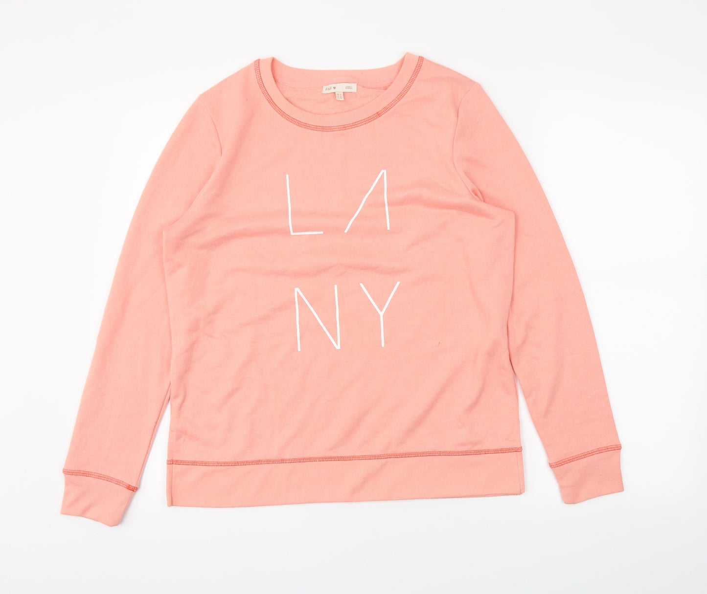 F&F Womens Pink   Pullover Sweatshirt Size 12