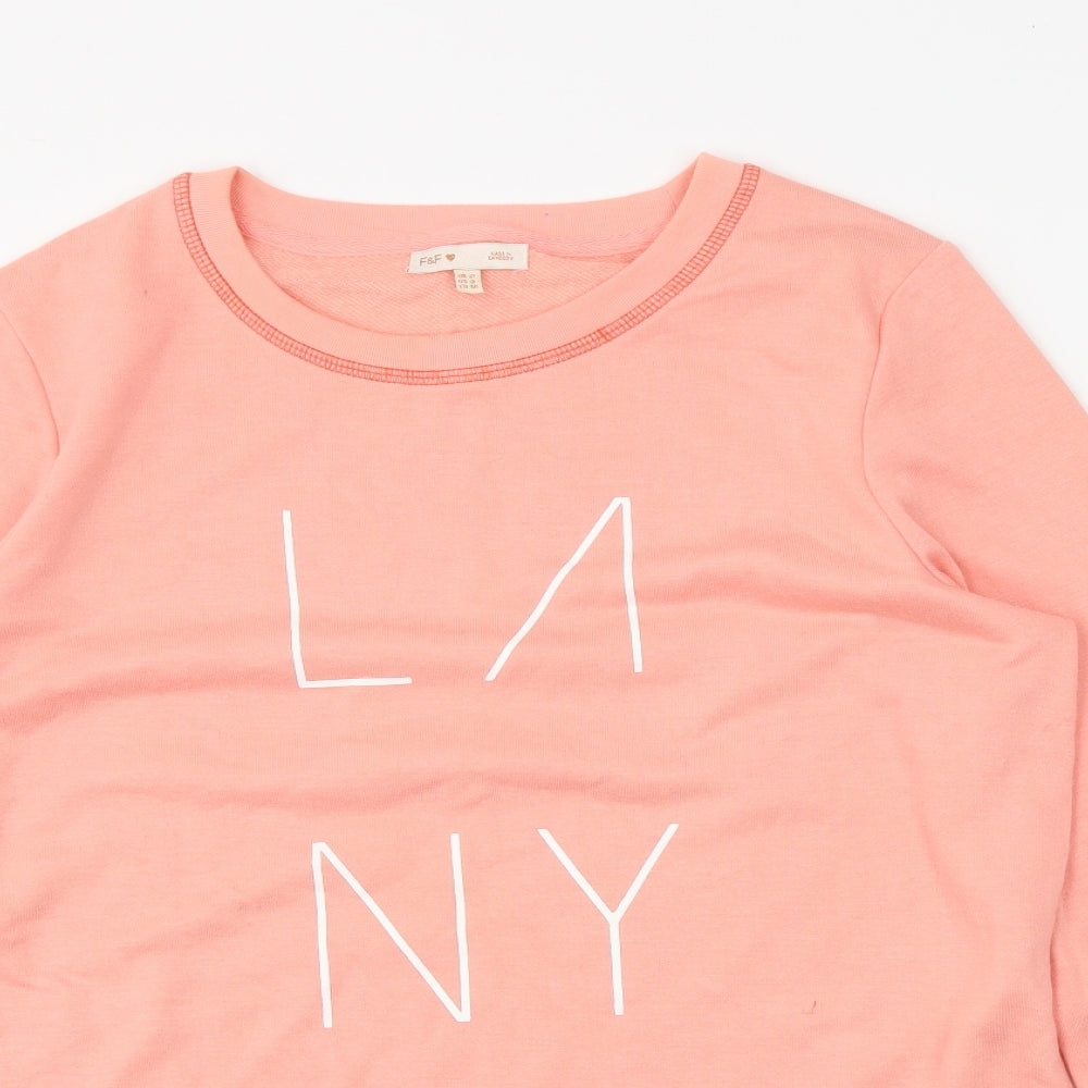 F&F Womens Pink   Pullover Sweatshirt Size 12