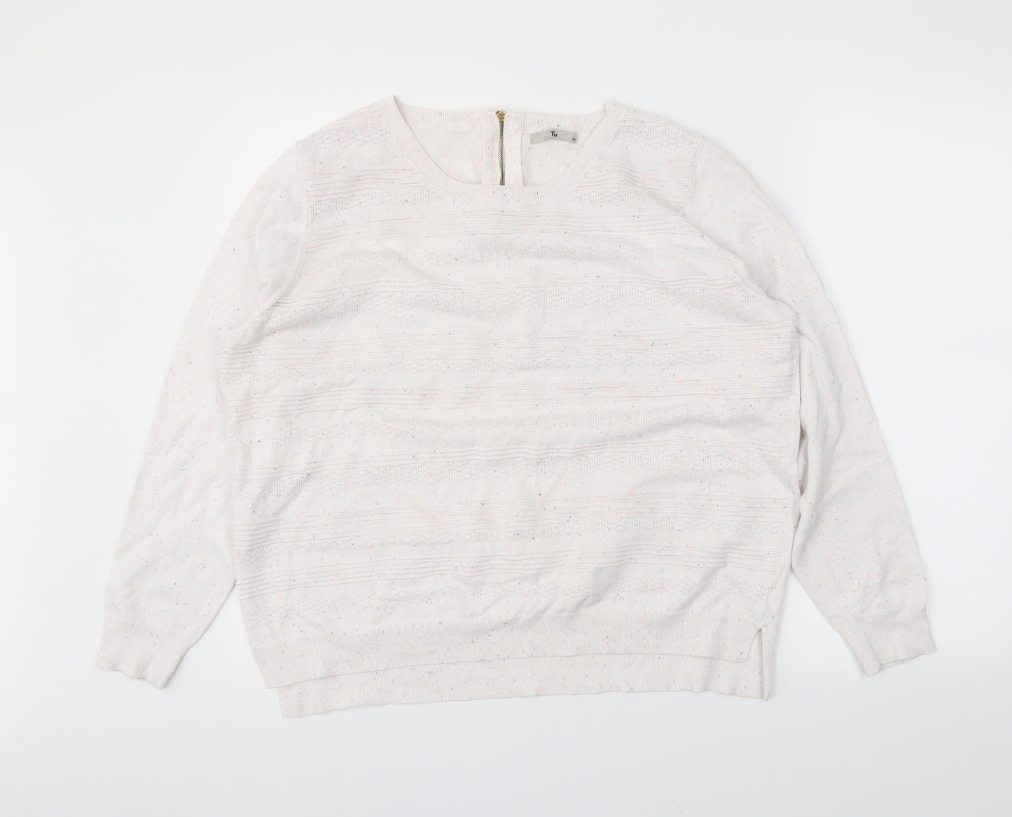 TU Womens White   Pullover Jumper Size 22