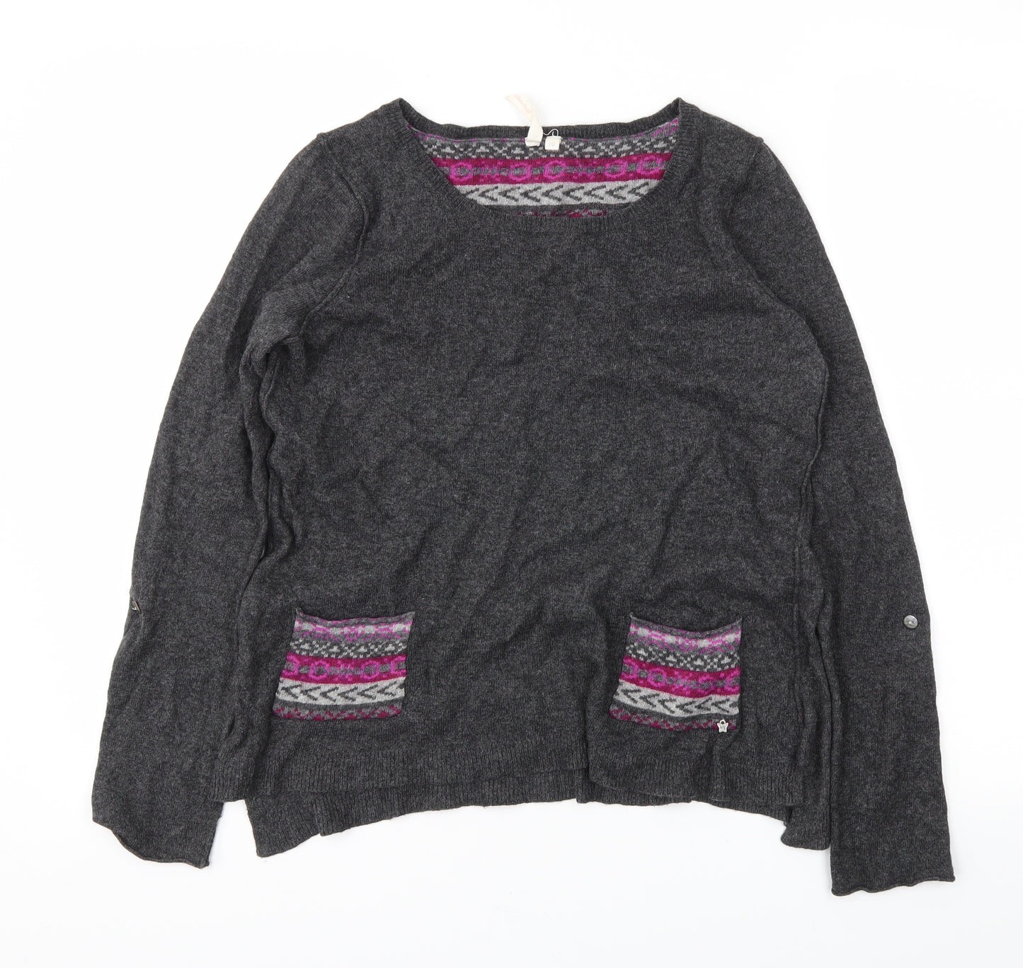 White Stuff Womens Grey   Pullover Jumper Size 10