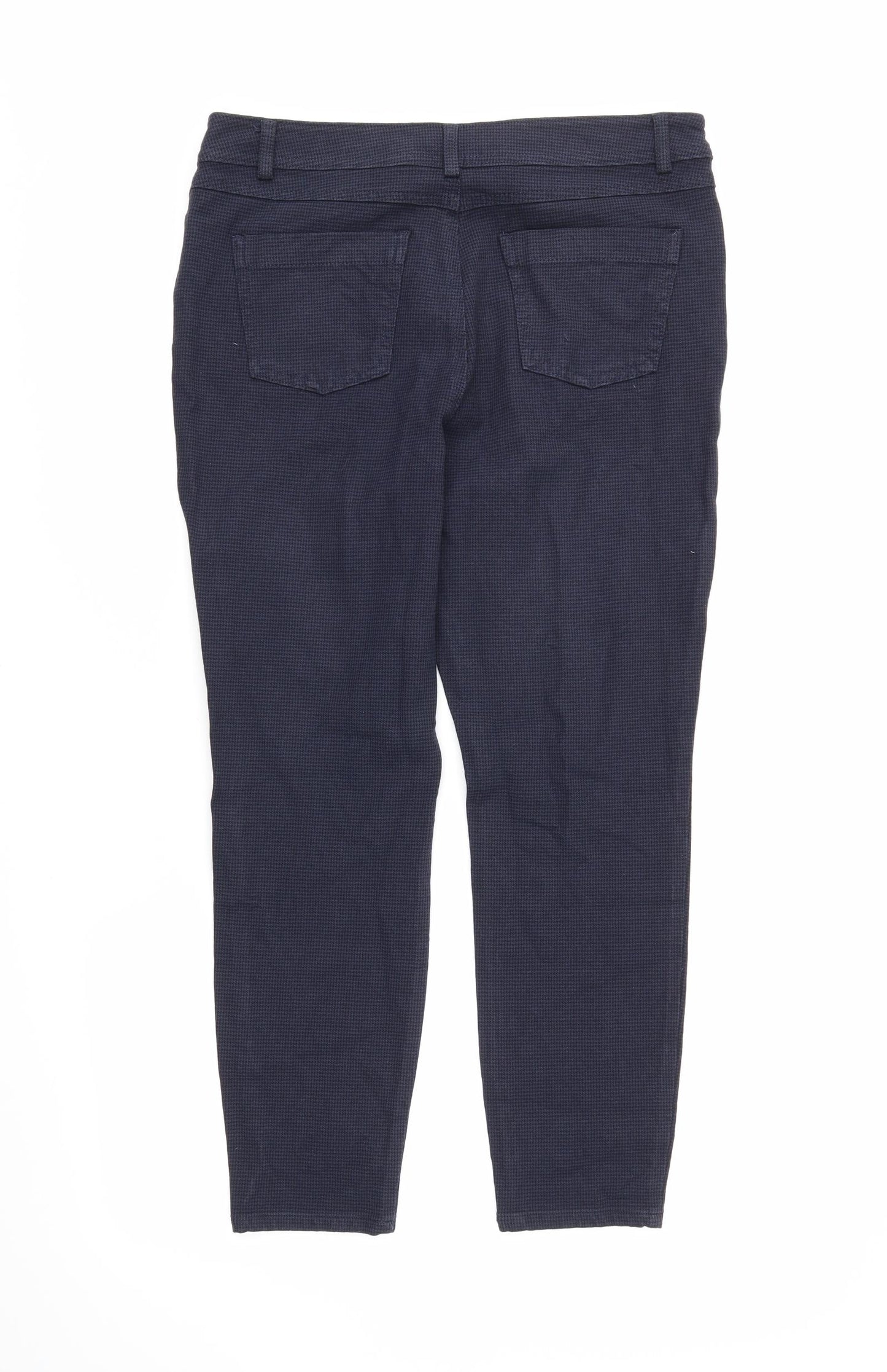 TU Womens Blue Houndstooth  Skinny Jeans Size 14 L24 in