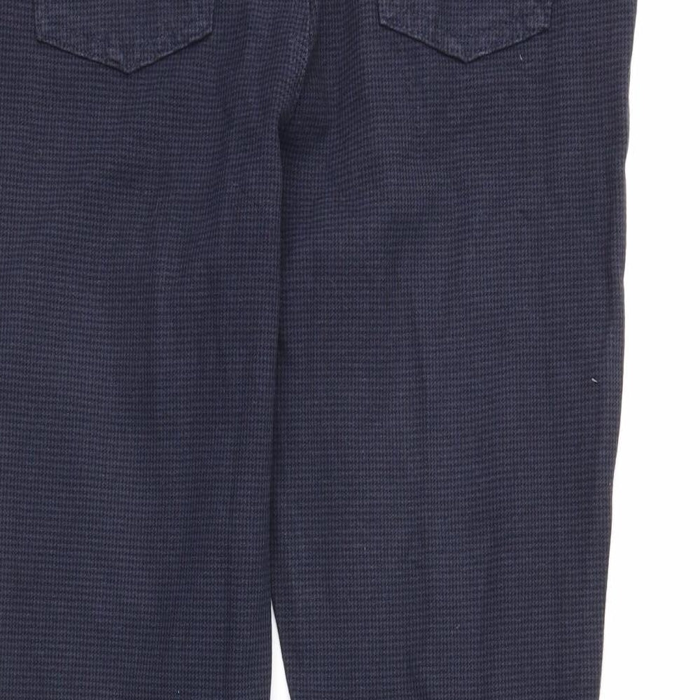 TU Womens Blue Houndstooth  Skinny Jeans Size 14 L24 in