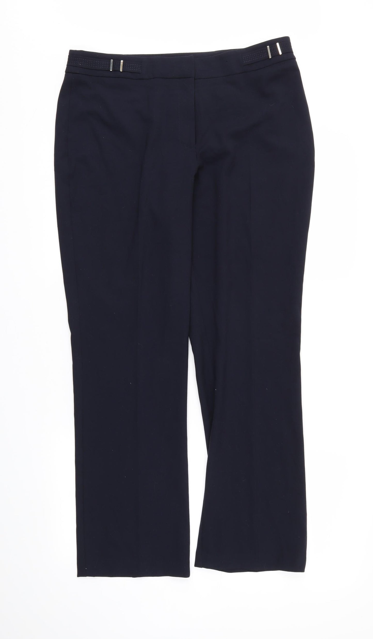 M&Co Womens Blue   Trousers  Size 14 L26 in
