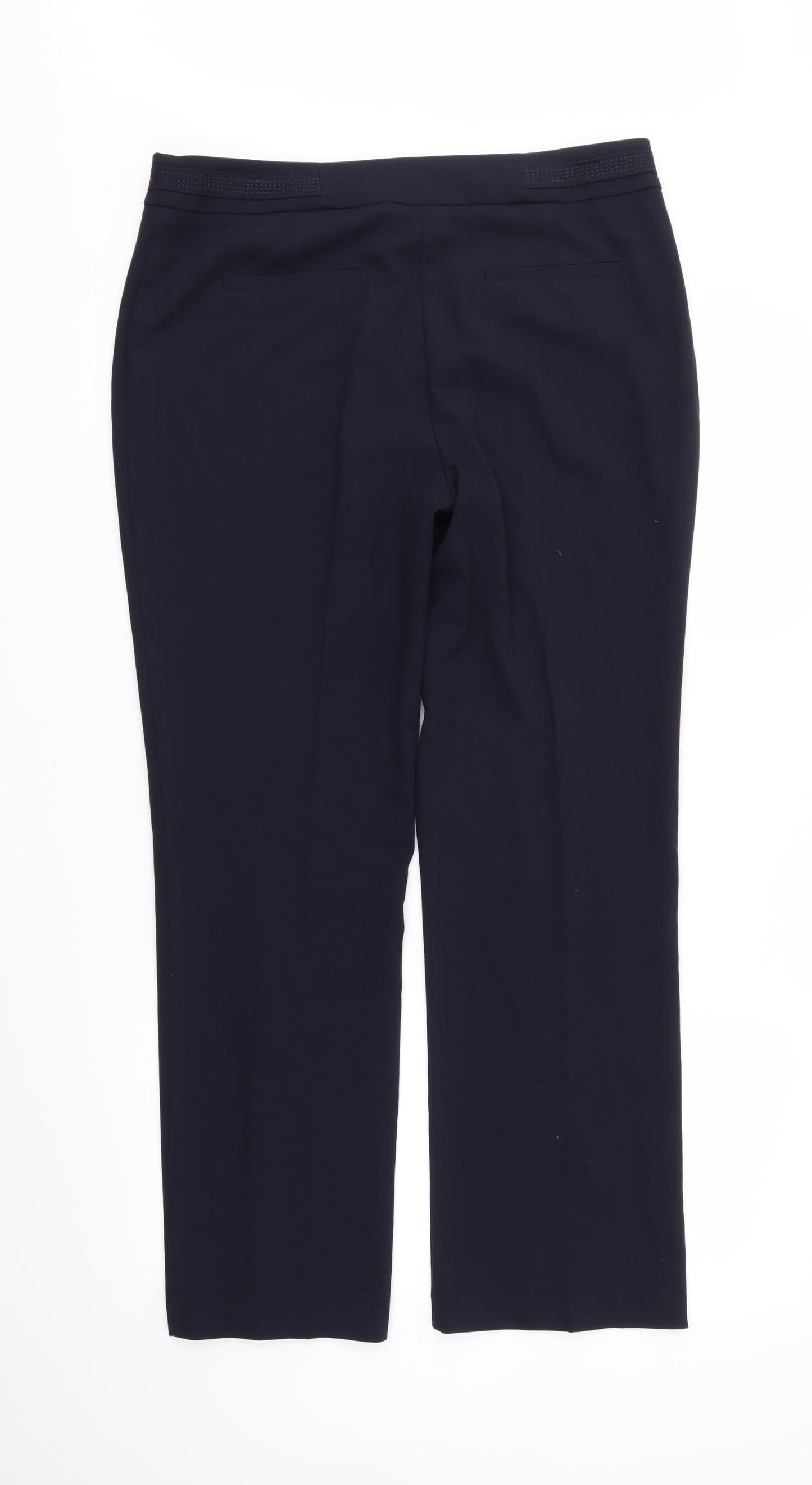 M&Co Womens Blue   Trousers  Size 14 L26 in