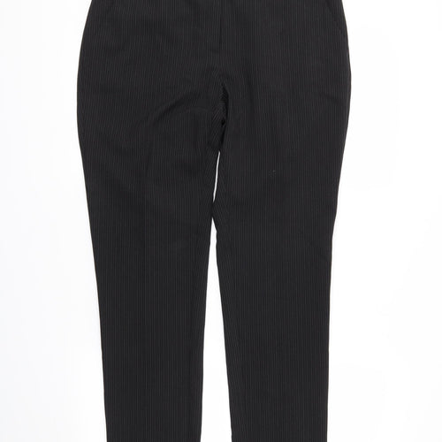 Papaya Womens Black Striped  Trousers  Size 12 L29 in