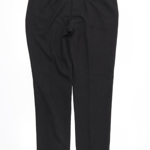 Papaya Womens Black Striped  Trousers  Size 12 L29 in
