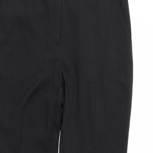 Papaya Womens Black Striped  Trousers  Size 12 L29 in