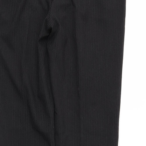 Papaya Womens Black Striped  Trousers  Size 12 L29 in