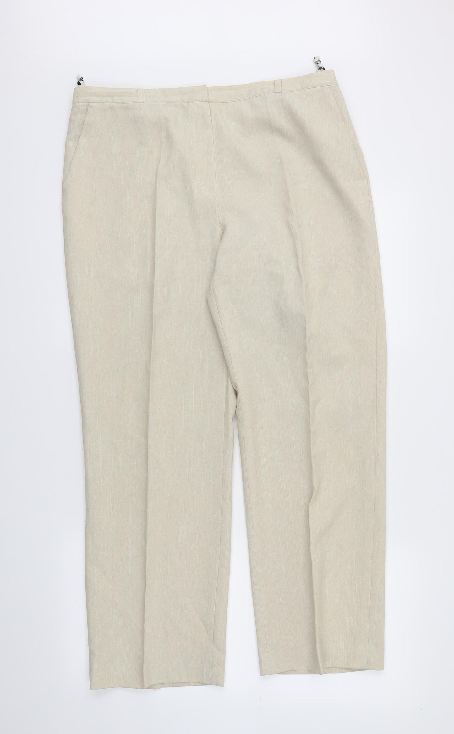 BHS Womens Beige   Trousers  Size 16 L25 in