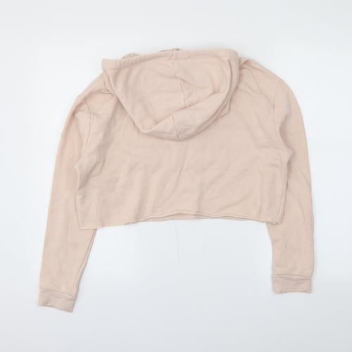 H&M Womens Pink   Pullover Hoodie Size M  - CROPPED