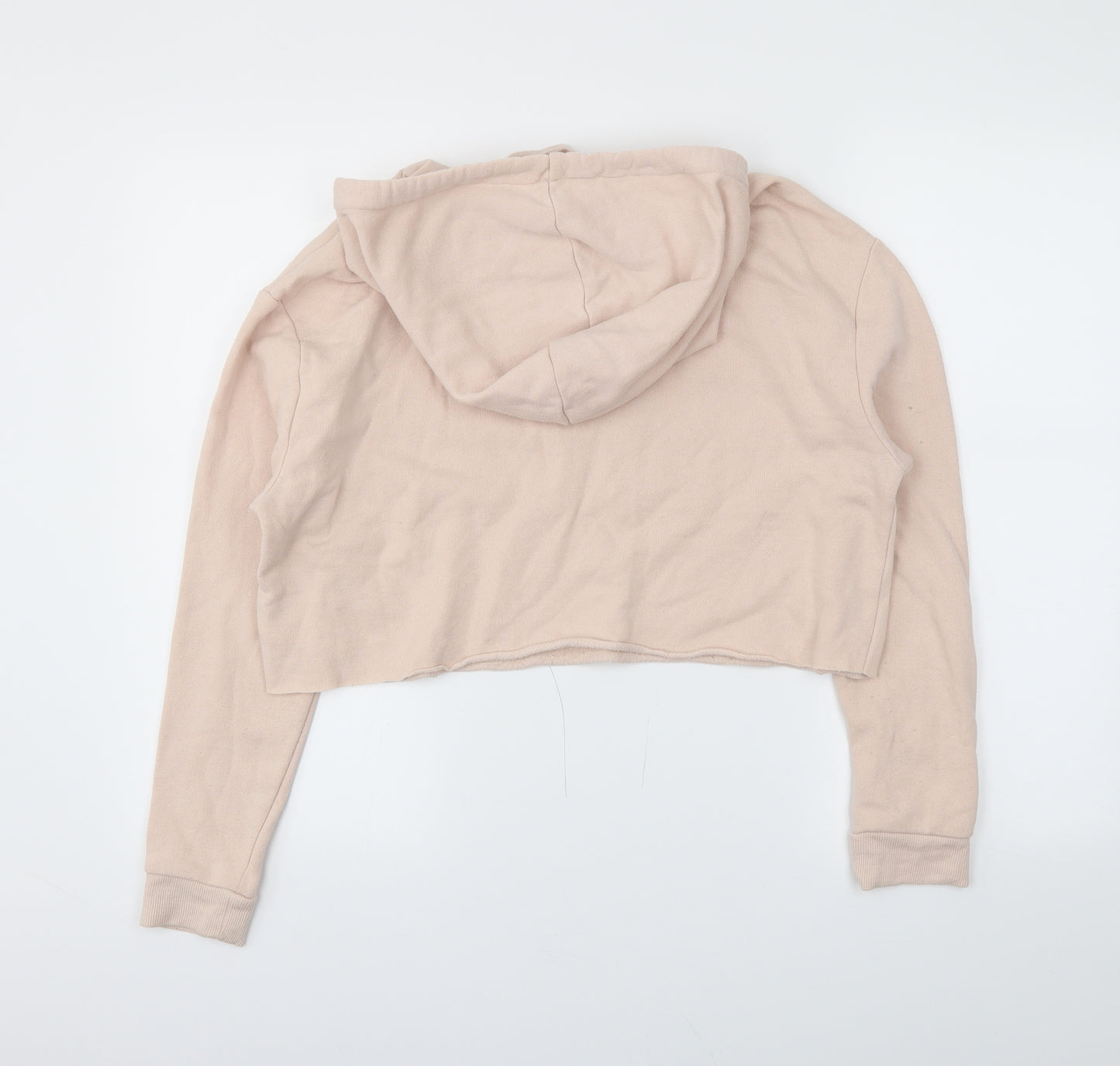 H&M Womens Pink   Pullover Hoodie Size M  - CROPPED
